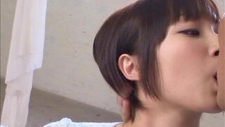 Teen Ayumi can?t wait to sit on his cock and fuck him