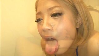 Insolent i Hamasaki blowing a tasty cock