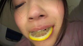 Nice teen Riona Minami small tits enjoying her new vibrator