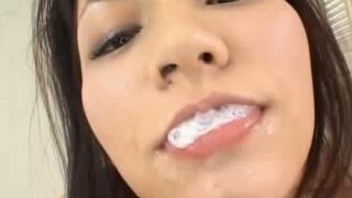 Kinky Asian Model Gets Mouthful of Cum in Hot Blowjob Scene
