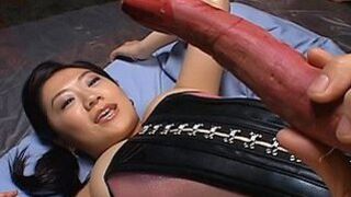Kinky Asian Model Masturbates with Veggies for Hot Fun